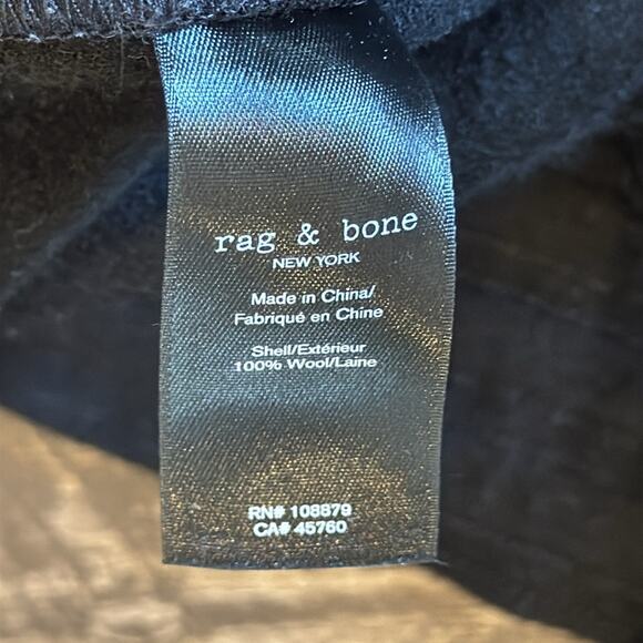 rag & bone Women's Wide Leg Pull On Pant Black Size M/6-8 - Picture 7 of 8